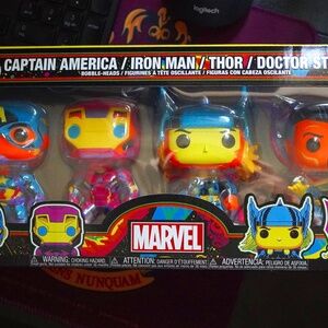 Funko Pop! Marvel Blacklight 4-Pack Set Target Exclusive - Neon Special
